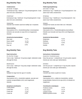 Dog Mobility chews <br> 60 stuks